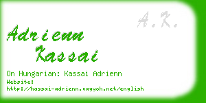 adrienn kassai business card